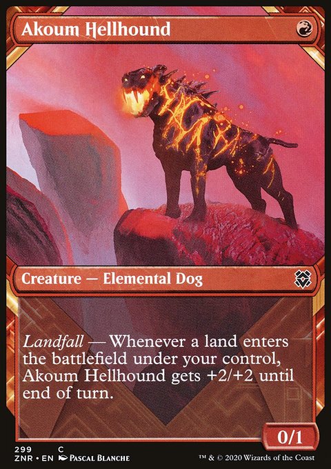 Akoum Hellhound (Showcase) [Zendikar Rising]