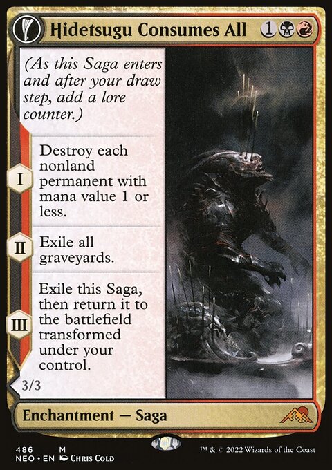 Hidetsugu Consumes All // Vessel of the All-Consuming (Extended Art) [Kamigawa: Neon Dynasty]