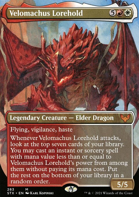 Velomachus Lorehold (Borderless Alternate Art) [Strixhaven: School of Mages]