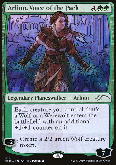 Arlinn, Voice of the Pack (Stained Glass) [Secret Lair Drop Promos]