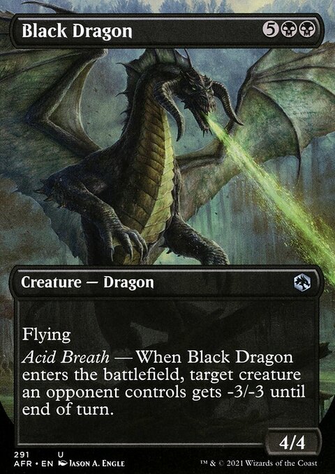 Black Dragon (Borderless Alternate Art) [Dungeons & Dragons: Adventures in the Forgotten Realms]