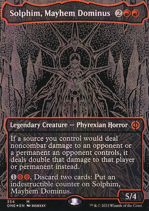 Solphim, Mayhem Dominus (Oil Slick Raised Foil) [Phyrexia: All Will Be One]
