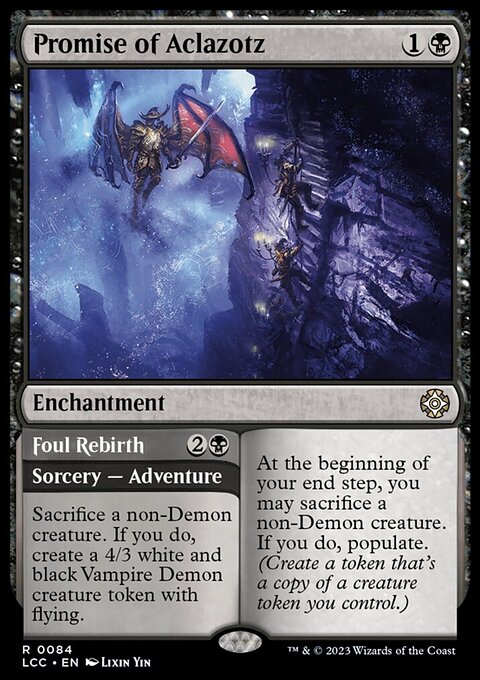 Promise of Aclazotz // Foul Rebirth [The Lost Caverns of Ixalan Commander]