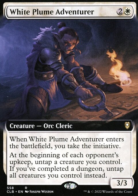 White Plume Adventurer (Extended Art) [Commander Legends: Battle for Baldur's Gate]
