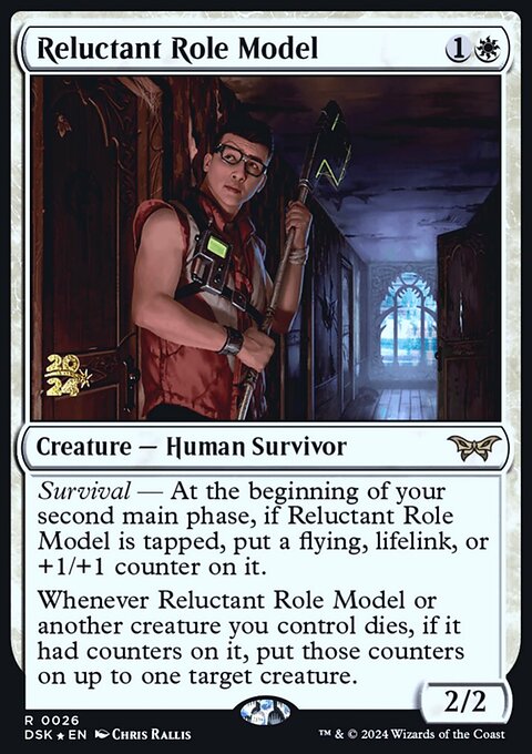 Reluctant Role Model (0026) [Duskmourn: House of Horror Prerelease Promos]
