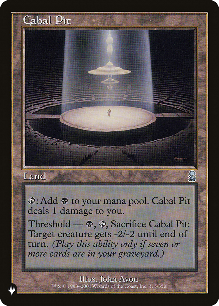 Cabal Pit [The List]