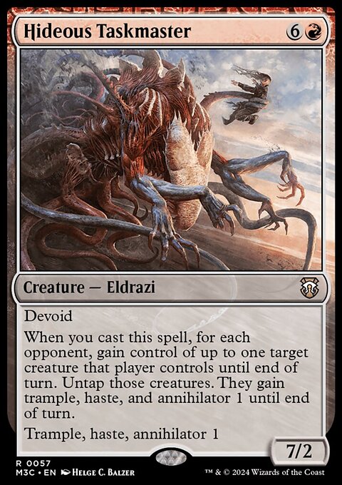 Hideous Taskmaster (Ripple Foil) [Modern Horizons 3 Commander]