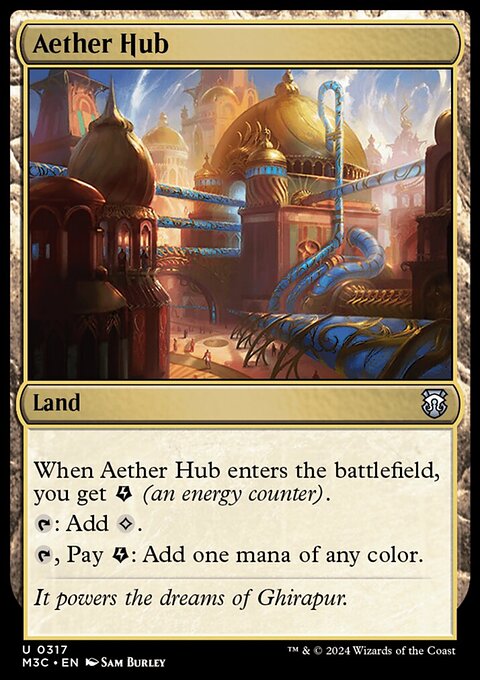 Aether Hub (Ripple Foil) [Modern Horizons 3 Commander]