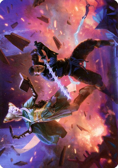 Explosive Entry Art Card [Kamigawa: Neon Dynasty Art Series]