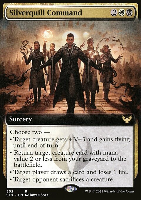 Silverquill Command (Extended Art) [Strixhaven: School of Mages]