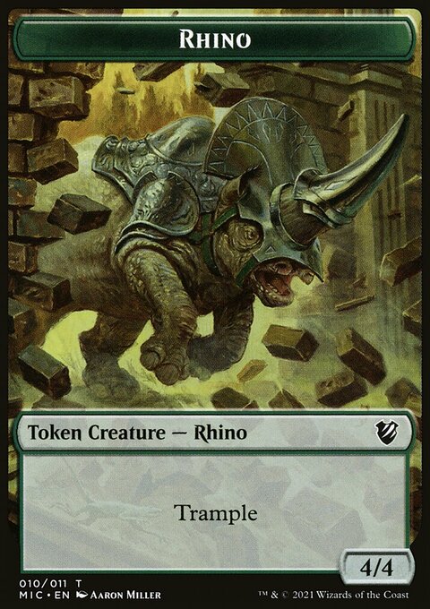 Rhino // Wolf Double-Sided Token [Innistrad: Midnight Hunt Commander Tokens]