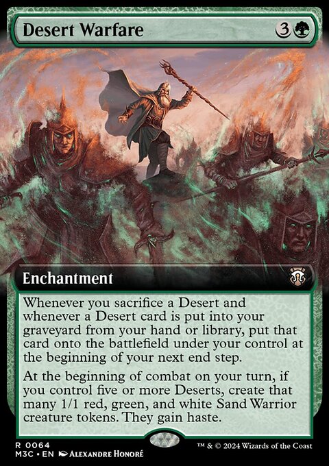 Desert Warfare (Extended Art) (Ripple Foil) [Modern Horizons 3 Commander]