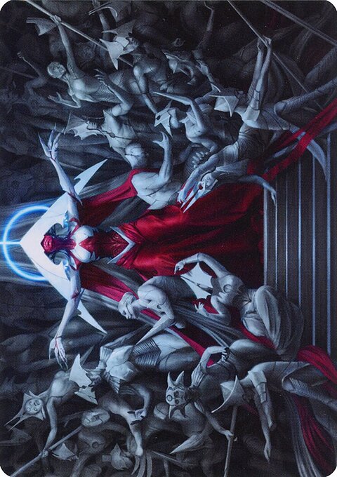 Elesh Norn, Mother of Machines Art Card (Gold-Stamped Signature) [Phyrexia: All Will Be One Art Series]