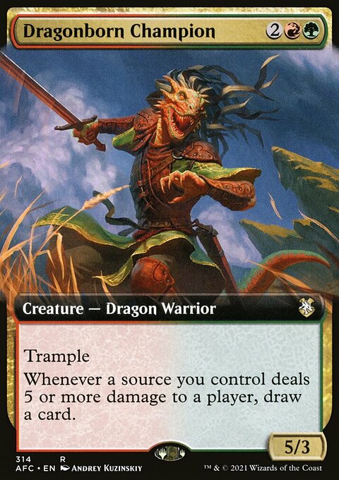 Dragonborn Champion (Extended Art) [Dungeons & Dragons: Adventures in the Forgotten Realms Commander]