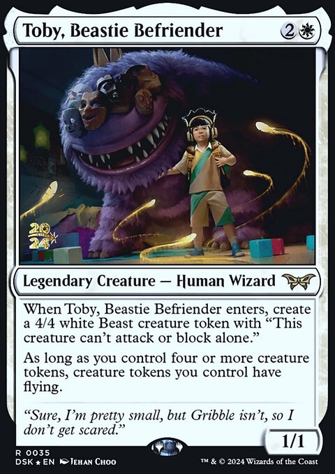 Toby, Beastie Befriender [Duskmourn: House of Horror Prerelease Promos]