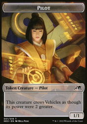 Samurai // Pilot Double-Sided Token [Kamigawa: Neon Dynasty Tokens]