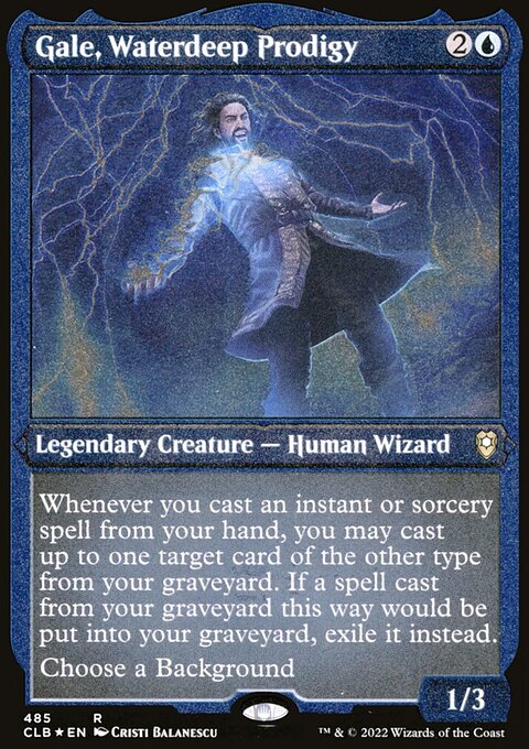 Gale, Waterdeep Prodigy (Foil Etched) [Commander Legends: Battle for Baldur's Gate]