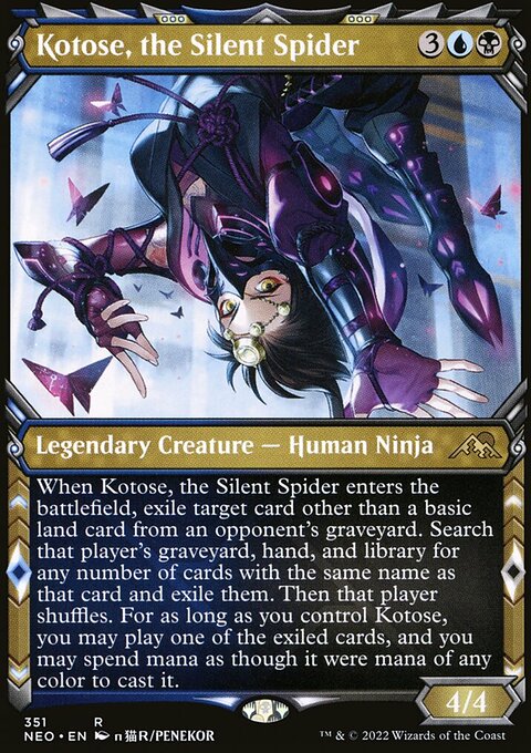 Kotose, the Silent Spider (Showcase Ninja) [Kamigawa: Neon Dynasty]
