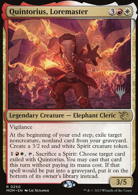 Quintorius, Loremaster (Promo Pack) [March of the Machine Promos]
