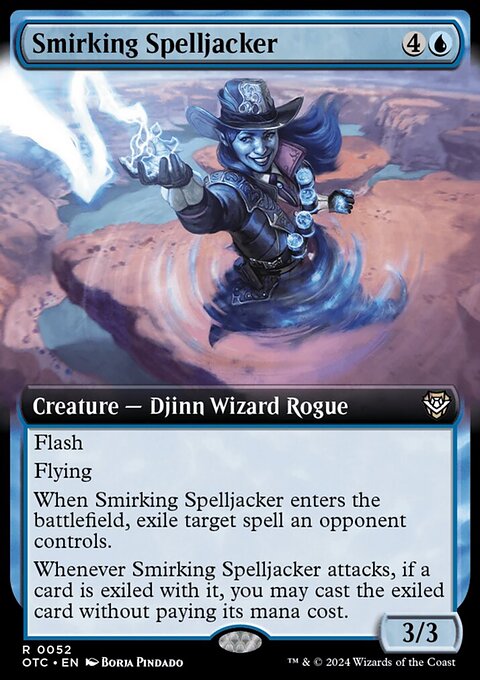 Smirking Spelljacker (Extended Art) [Outlaws of Thunder Junction Commander]
