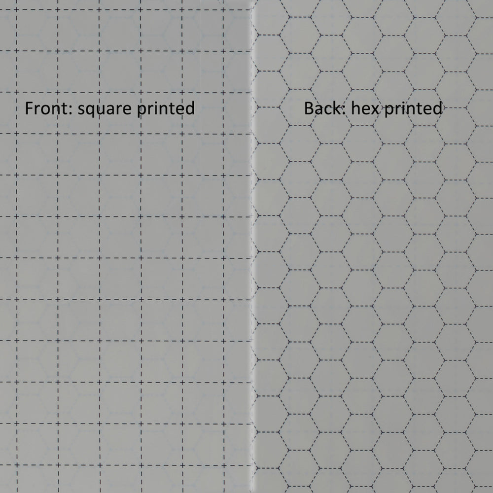 Big Pockets Silicone Hex Grid Battlemat - (Grey Map)