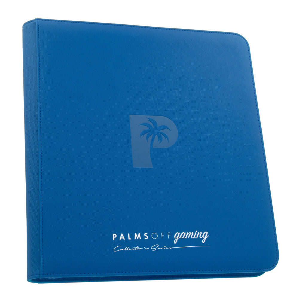Collector's Series 12 Pocket Zip Trading Card Binder - BLUE - Palms Of Collector's Series 12 Pocket Zip Trading Card Binder - BLUE - Palms Of