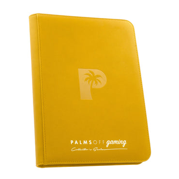 Collector's Series 9 Pocket Zip Trading Card Binder - Yellow - Palms Off Gaming