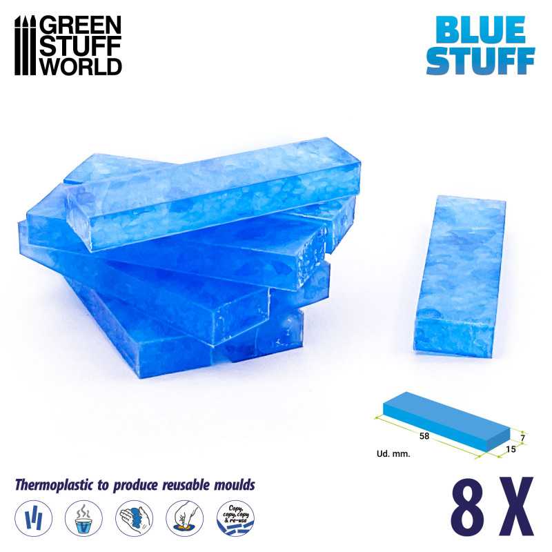 Blue Stuff Mold 8 bars - Green Stuff World - Modelling Putty