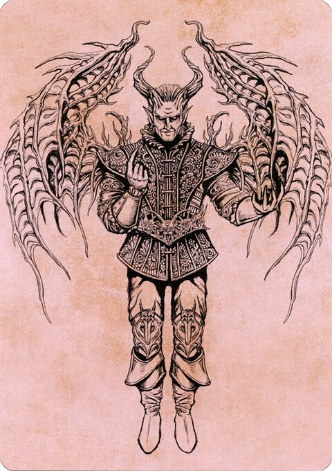 Raphael, Fiendish Savior Art Card (75) (Gold-Stamped Signature) [Commander Legends: Battle for Baldur's Gate Art Series]