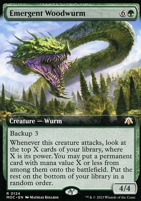 Emergent Woodwurm (Extended Art) [March of the Machine Commander]