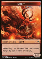 Samurai // Spirit (009) Double-Sided Token [Kamigawa: Neon Dynasty Tokens]