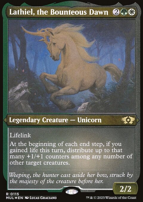 Lathiel, the Bounteous Dawn (Foil Etched) [Multiverse Legends]