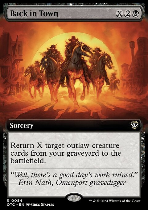 Back in Town (Extended Art) [Outlaws of Thunder Junction Commander]