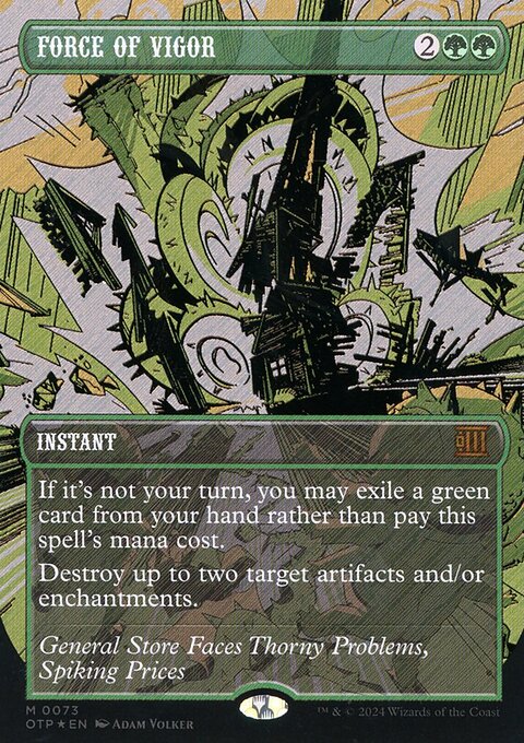 Force of Vigor (Textured Foil) [Outlaws of Thunder Junction: Breaking News]