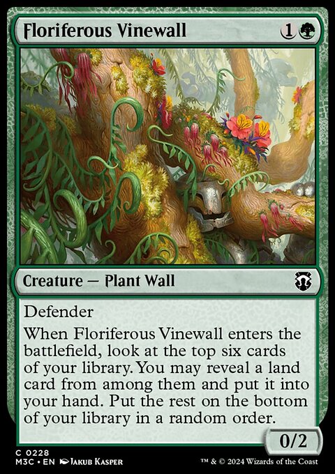 Floriferous Vinewall [Modern Horizons 3 Commander]