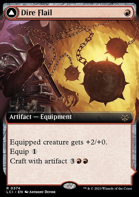 Dire Flail (Extended Art) [The Lost Caverns of Ixalan]
