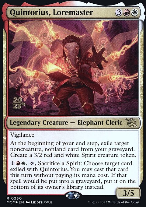 Quintorius, Loremaster [March of the Machine Prerelease Promos]