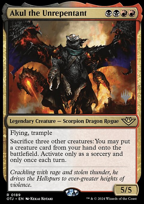 Akul the Unrepentant (Promo Pack) [Outlaws of Thunder Junction Promos]