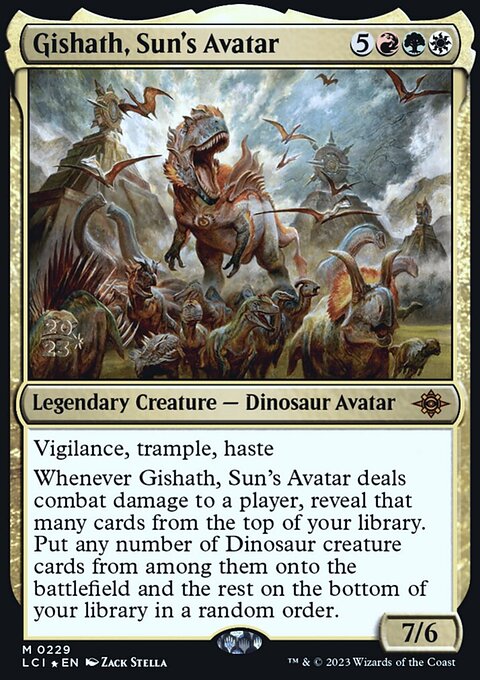 Gishath, Sun's Avatar (LCI) [The Lost Caverns of Ixalan Prerelease Cards]