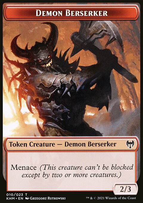 Demon Berserker Token [Kaldheim Tokens]
