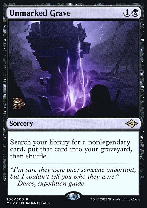 Unmarked Grave [Modern Horizons 2 Prerelease Promos]