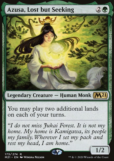 Azusa, Lost but Seeking (Promo Pack) [Core Set 2021 Promos]