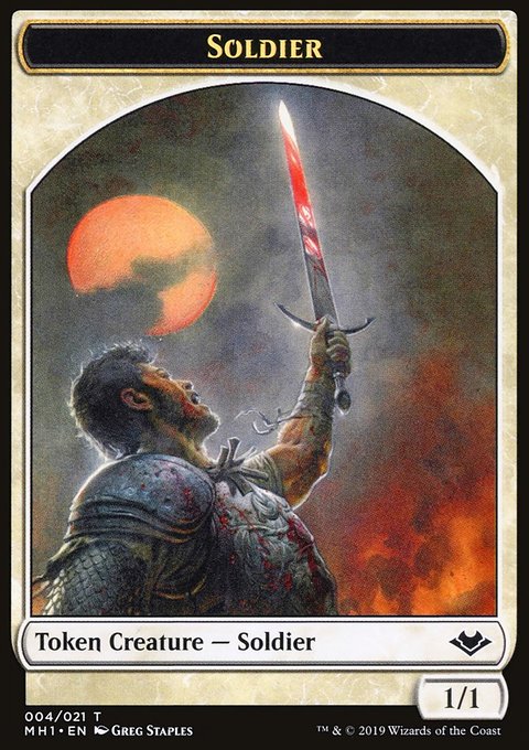 Soldier (004) // Elemental (009) Double-Sided Token [Modern Horizons Tokens]
