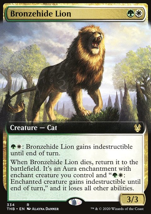 Bronzehide Lion (Extended Art) [Theros Beyond Death]