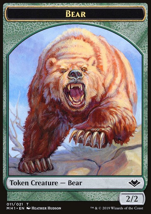 Bear // Spirit Double-Sided Token [Modern Horizons Tokens]
