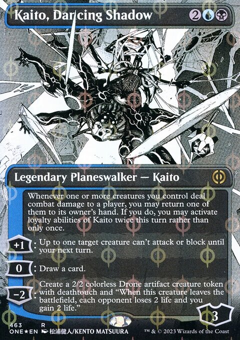 Kaito, Dancing Shadow (Borderless Manga Step-and-Compleat Foil) [Phyrexia: All Will Be One]