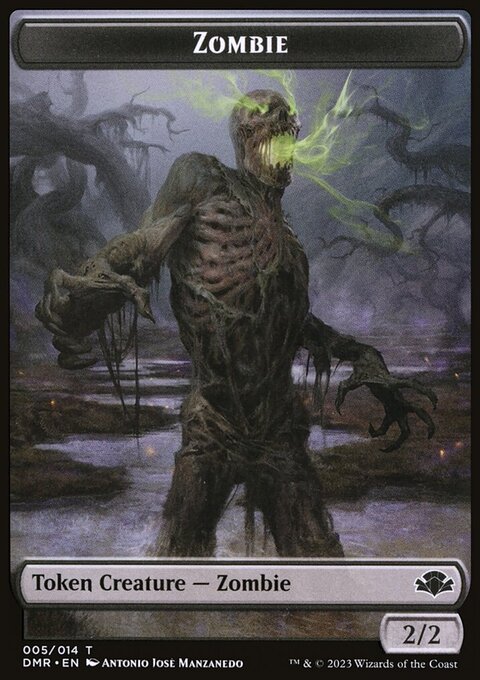 Zombie // Marit Lage Double-Sided Token [Dominaria Remastered Tokens]