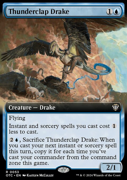 Thunderclap Drake (Extended Art) [Outlaws of Thunder Junction Commander]
