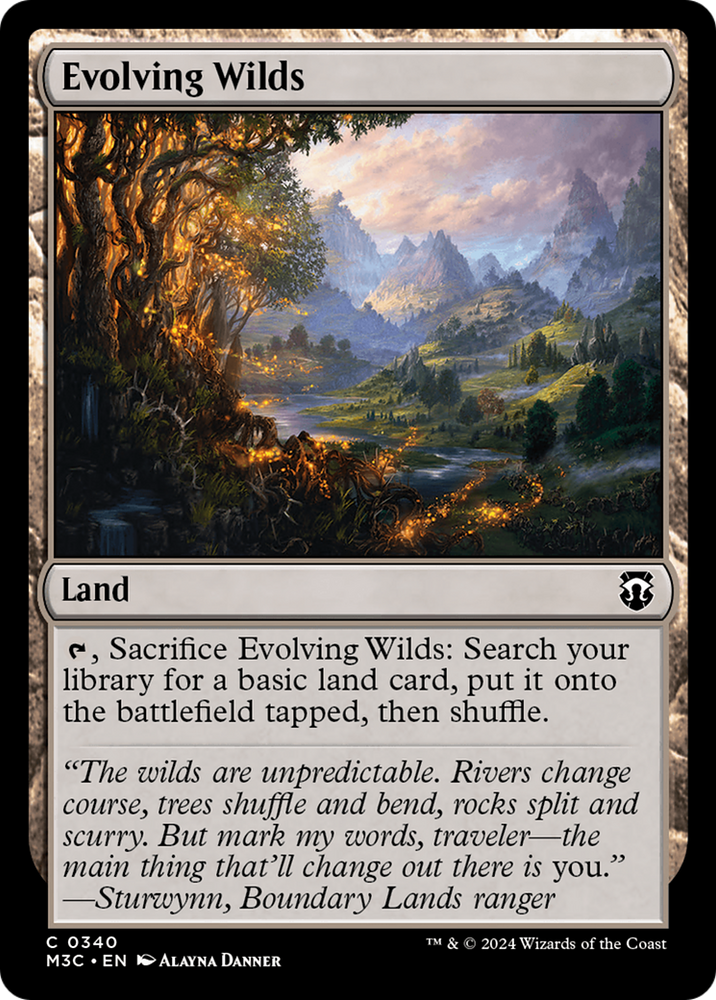 Evolving Wilds (Ripple Foil) [Modern Horizons 3 Commander]