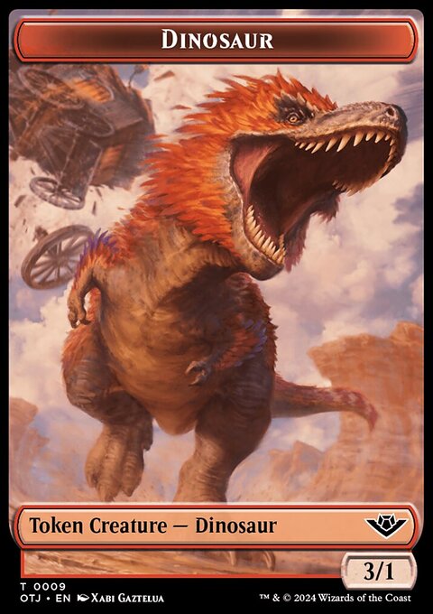 Dinosaur // Plot Double-Sided Token [Outlaws of Thunder Junction Tokens]